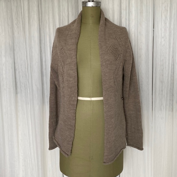 "Melanera" Wool Blend Sand Cardigan - Balletcore -  Size S - Picture 1 of 14